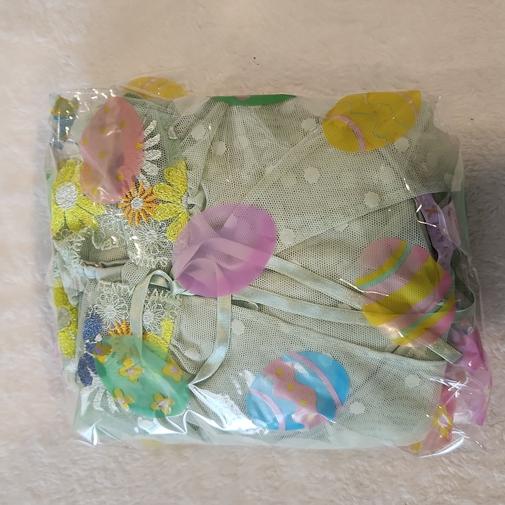 Savage X Fenty Mint Green With  Flowered Bodice Negligee Size Medium - Picture 11 of 13